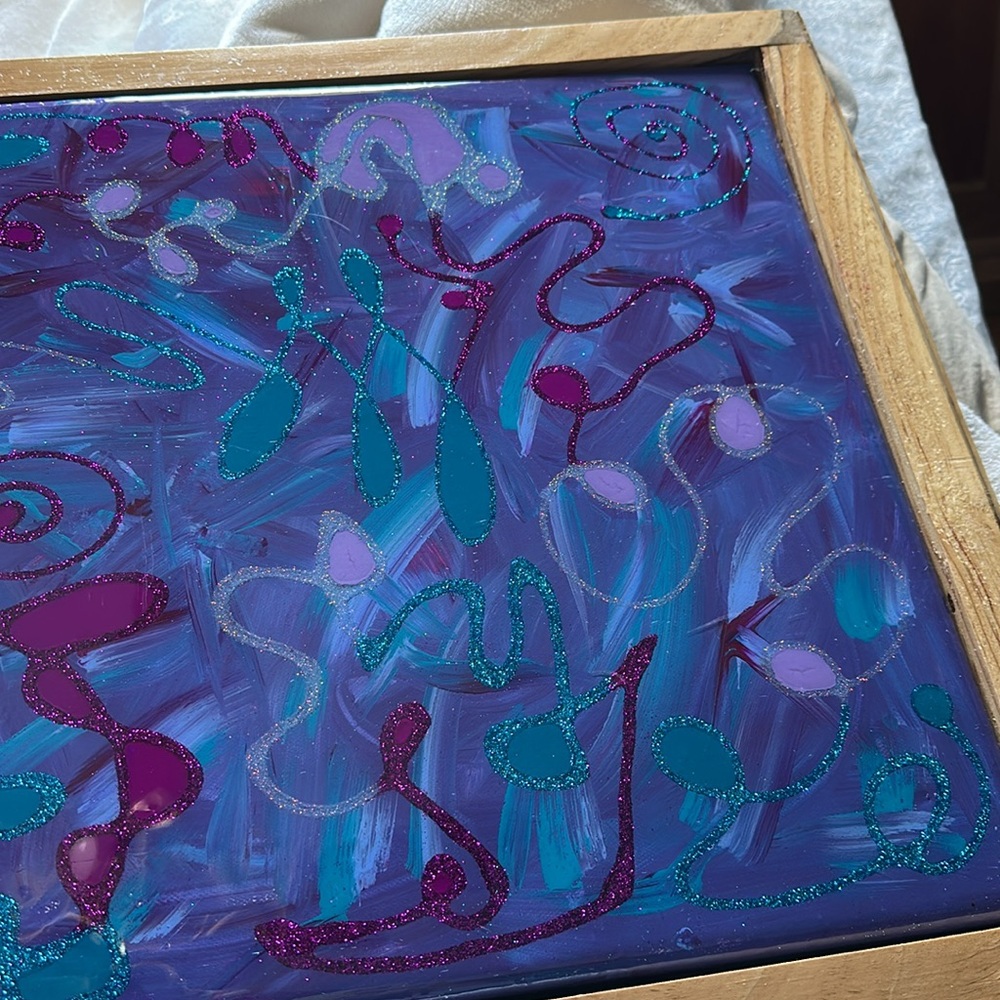 Abstract Purple and Blue Art Piece - Picture 7 of 8